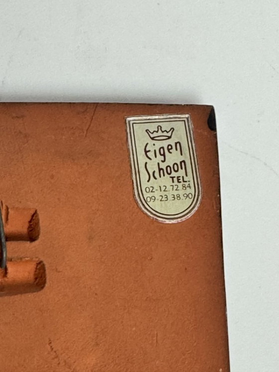 Image 1 of Small Square Ceramic Matte and High Gloss Glazed Tile with Greek Child, 1960s