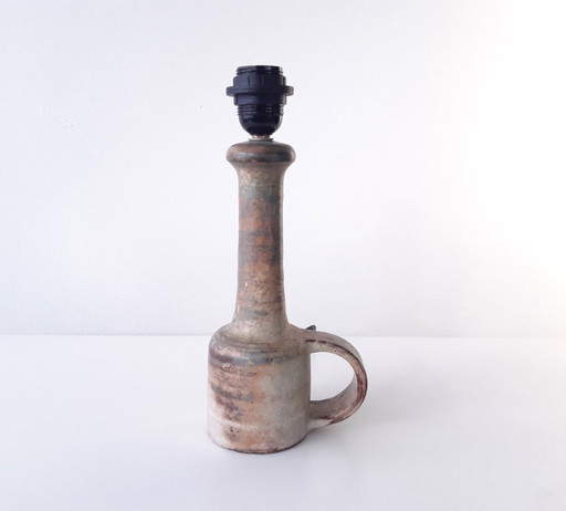 Pied de lampe vintage en céramique Mobach, pieds de lampe style Mid-Century Modern aux tons naturels