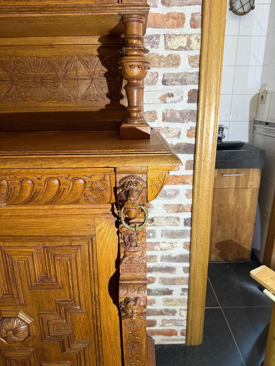 Image 1 of Antique oak Malinois cabinet