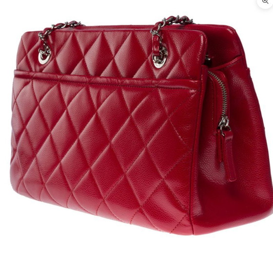 Image 1 of Borsa CHANEL in cuoio rosso - 101058