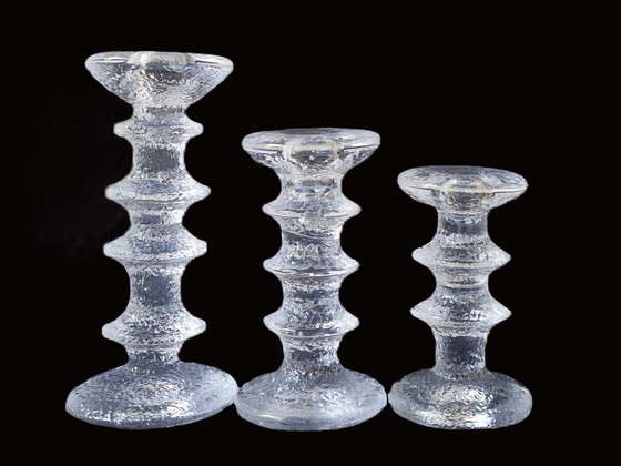 Image 1 of Iittala - 3 Festivo candlesticks by Timo Sarpaneva