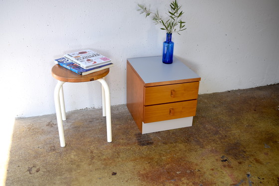 Image 1 of 1980s Vintage Bedside Table Nightstand Nightstand