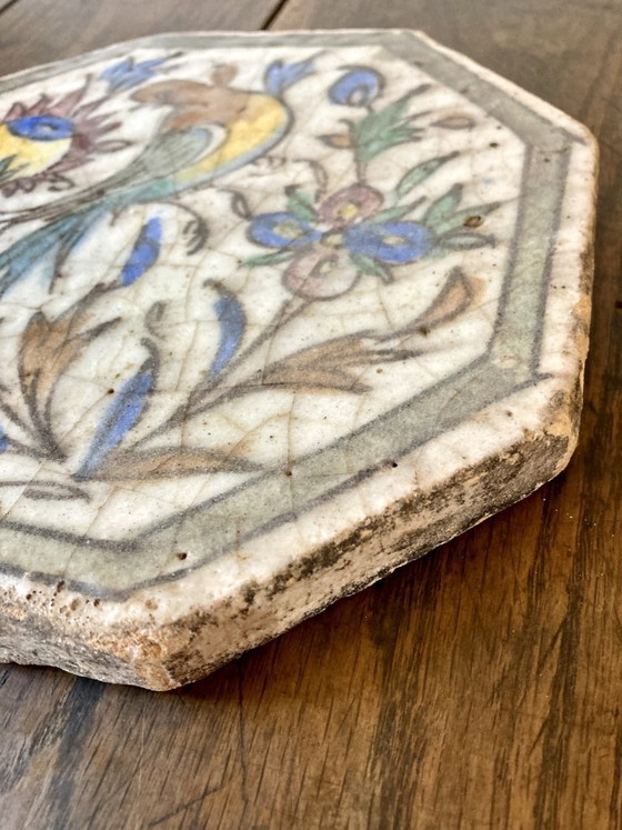 Image 1 of Antique Persian tile in glazed earthenware