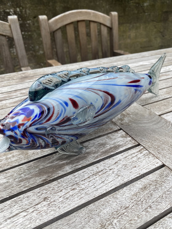 Image 1 of Verre de Murano Grand poisson années 60