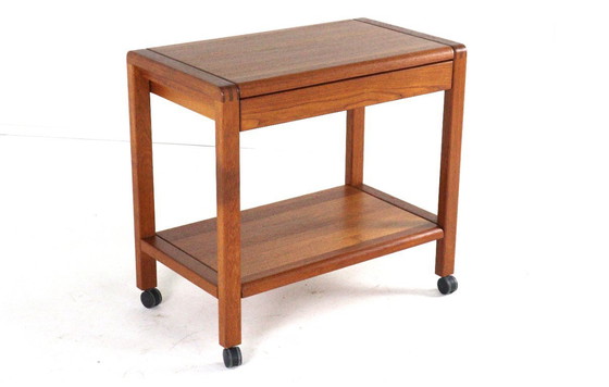Image 1 of Deense teak trolley met lade 'Grove' vintage 