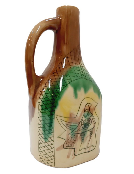 Image 1 of Pichet vintage en céramique émaillée, aiguière 23 cm