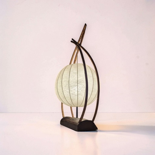 Wabi Sabi Cocoon Table Lamp 1960s – tafellampen, Wood, Plastic (photo 2 of 8)