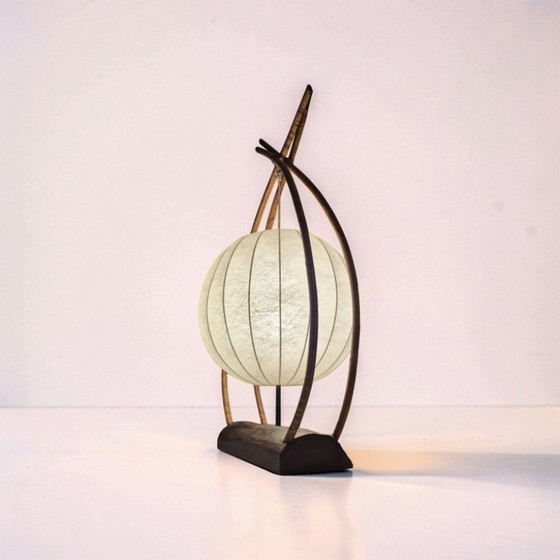 Wabi Sabi Cocoon Table Lamp 1960s – Wood, Plastic (photo 2 of 8)