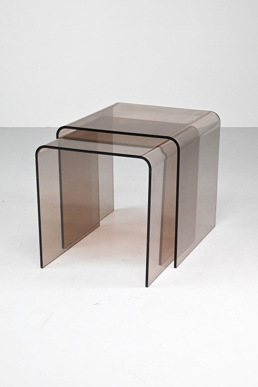 Set of plexiglass tables