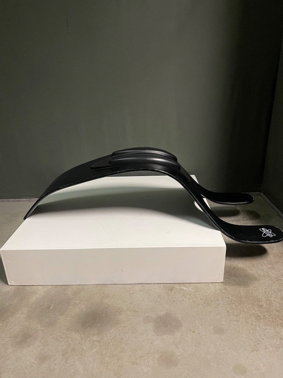 TEPPO ASIKAINEN & ILKKA TERHO CHIP LOUNGER PER SNOWCRASH, 1996, snow crash, Poltrone, Legno, Nero, Modern (foto 6 di 6)