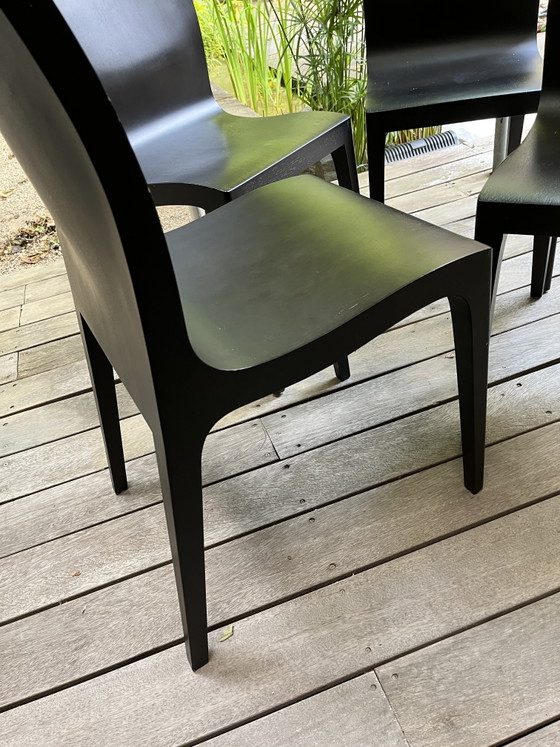 4 chaises vintage. – onbekend, Chaises de salle à manger, Wood (photo 3 of 5)