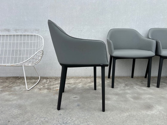 Image 1 of 4x Vitra softshell leather chairs