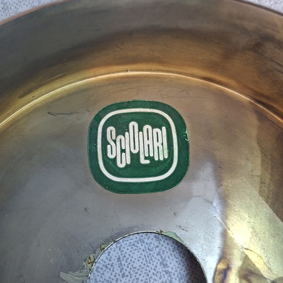 Image 1 of Suspension en laiton chromé Gaetano Sciolari, années 70