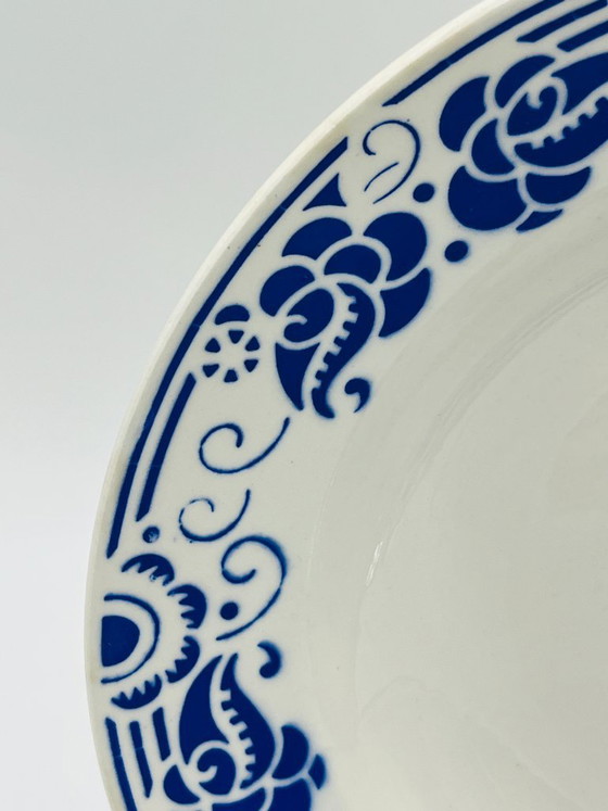 Set van 6 Boch soepborden in kasjmierblauw. – Boch La Louvière, Servies, Ceramic (photo 4 of 10)