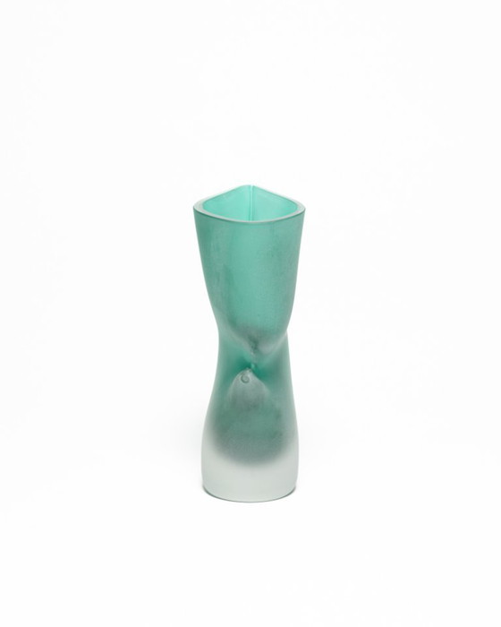 Image 1 of Vaso scultoreo postmoderno "Exotique" in vetro satinato di Rosenthal, Michael Boehm.