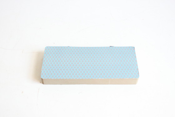 Image 1 of Tavolino pieghevole in cartone con piano in vetro, anni '70