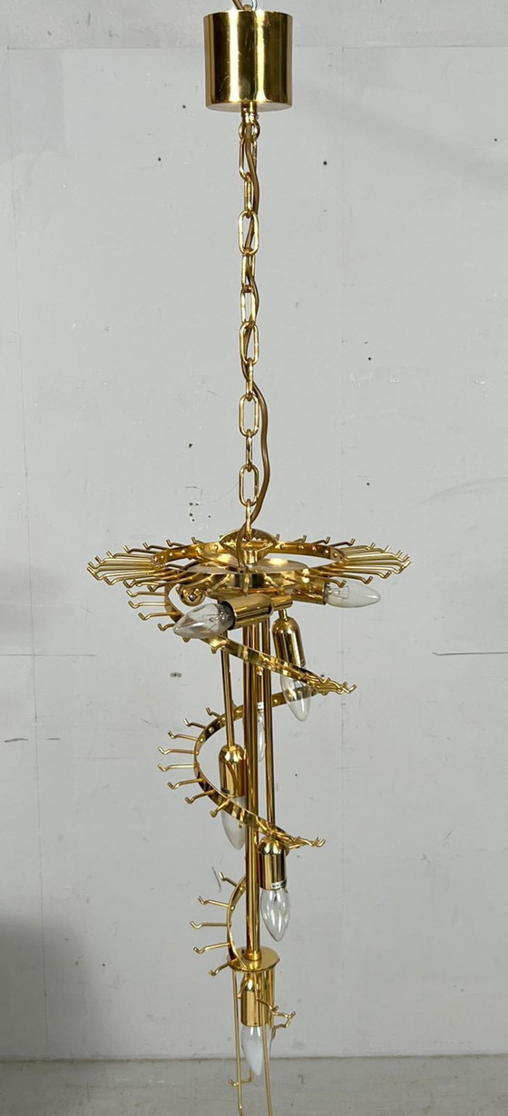 Image 1 of  Gran araña/lámpara de techo de Paolo Venini, cascada, cristal de Murano, Italia, años 70