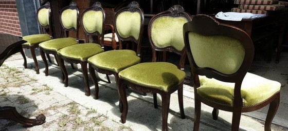 Image 1 of 6 barok eetkamerstoelen