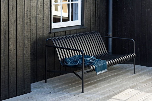 Hay palissade lounge garden bench
