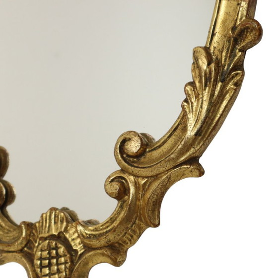 Specchio Francese Dorato a Foglia d'Oro Stile Barocco 60cm – Glass (photo 11 of 21)