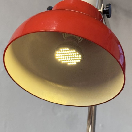 Lampada da terra vintage rossa a doppio faretto, anni '70 – Lampade da terra, Metallo (photo 8 of 9)