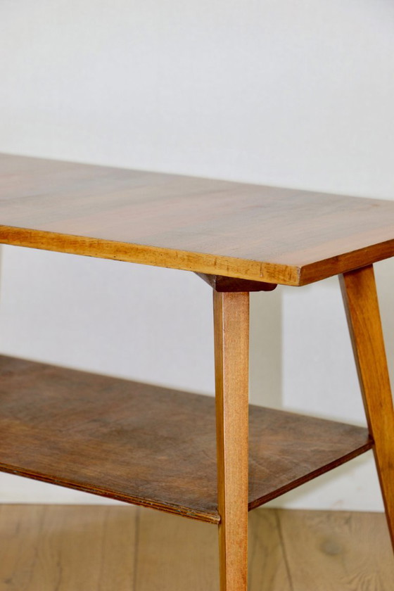 Polish Coffee Table Console 1970s Square-Multifaceted – Axel Concept, Wood (photo 3 of 6)