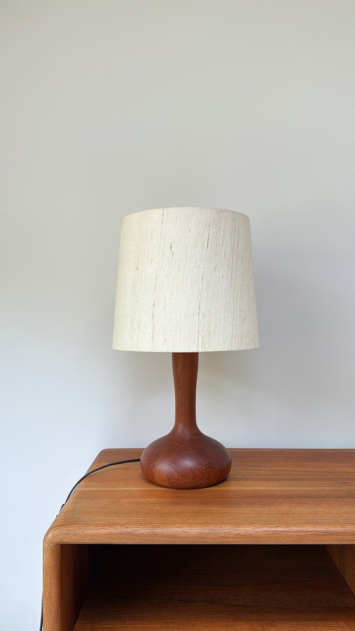 Vintage Domus Tischlampe aus Teakholz