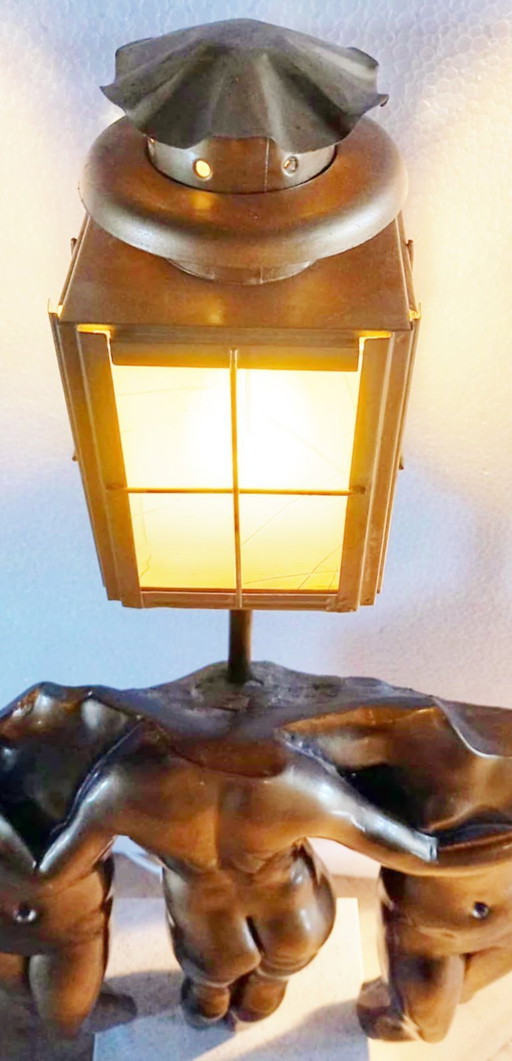 Lámpara de diseño vintage de gran tamaño - Estilo Hollywood Regency, del artista belga Christian Defays. (photo 2 of 7)