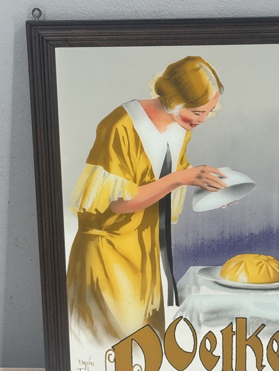 Image 1 of Vintage Oetker Pudding Reclamespiegel – zeldzaam & decoratief