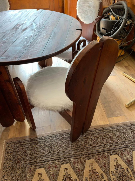 Vintage Dining Chairs & Table by Szedleczky, 1960s, Set of 5 – Dining set (photo 7 of 8)