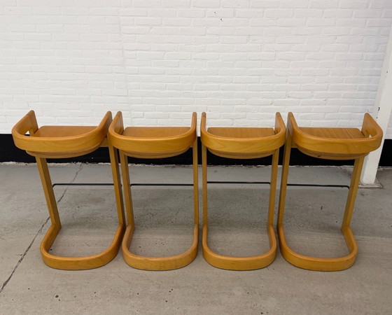 Image 1 of Set van 4 Willy Rizzo stijl barkrukken
