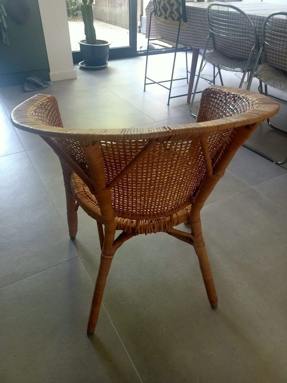 Vintage Rotan Fauteuil Gevlochten – Rattan (photo 4 of 5)