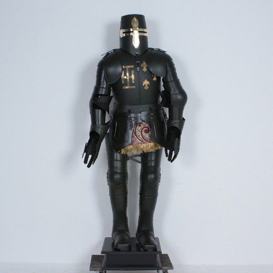 Image 1 of Knight Armour with Shield — Full-Size Replica — Display-Ready Medieval Statement Piece