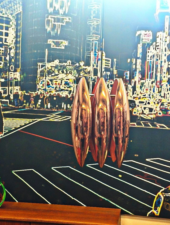 Image 1 of Fog and Morup, plafonnier en cuivre, modèle Kastor. Conception par Jo Hammerborg, Danemark