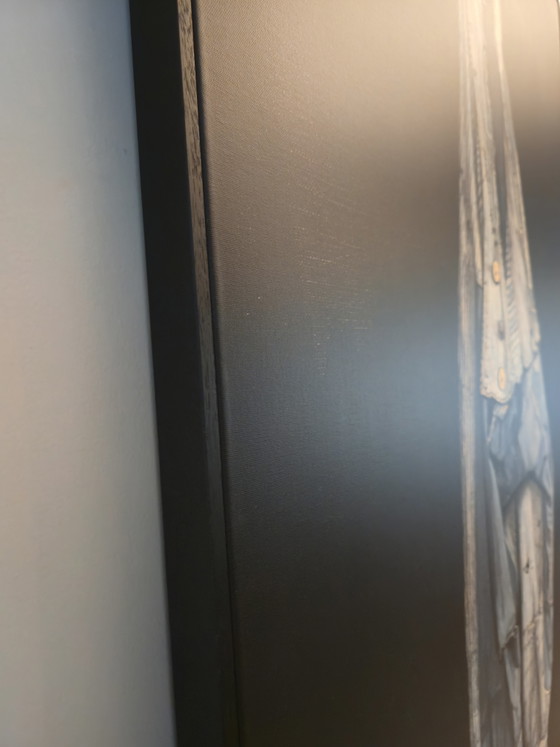 Jopie Huisman – “Cow Milkers’ Broek” – Lienzo, 180 × 110 cm, con marco negro – Arte, Wood, Canvas (photo 4 of 6)