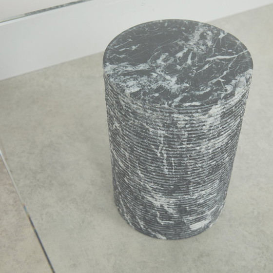 Image 1 of Giulio Lazzotti Column Stone Coffee Table for Casigliani Italy, 1970s