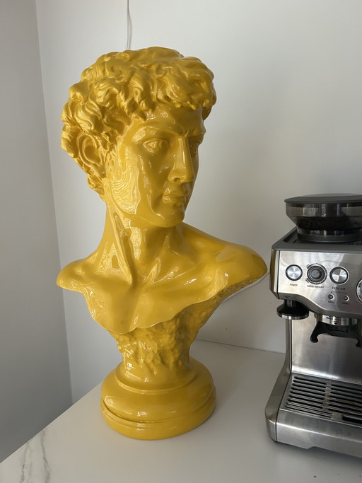 Large Bust of David - Pop Art – beeldhouwkunst, Plastic