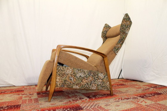 Mid-Century deutscher Relaxsessel, verstellbare Loungesitzgelegenheit, 1970er, Deutschland (photo 4 of 8)