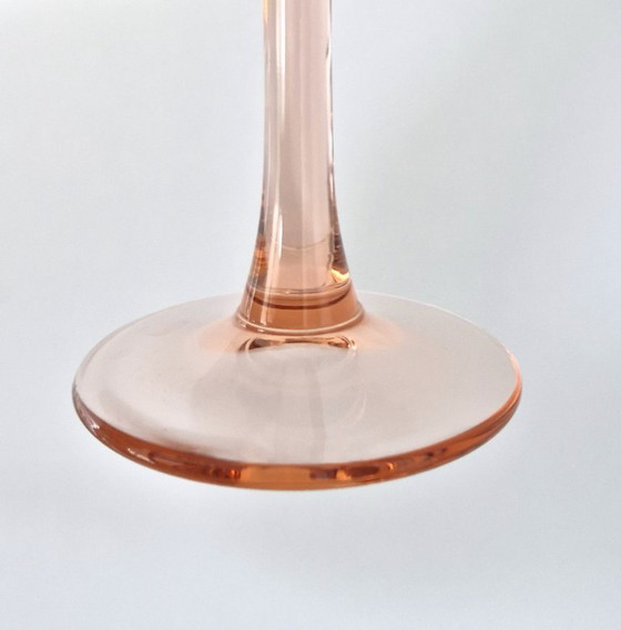 Vintage Luminarc champagneglazen (4 stuks) met pastelroze stelen. – Glazen & Karaffen, Glass (photo 2 of 6)
