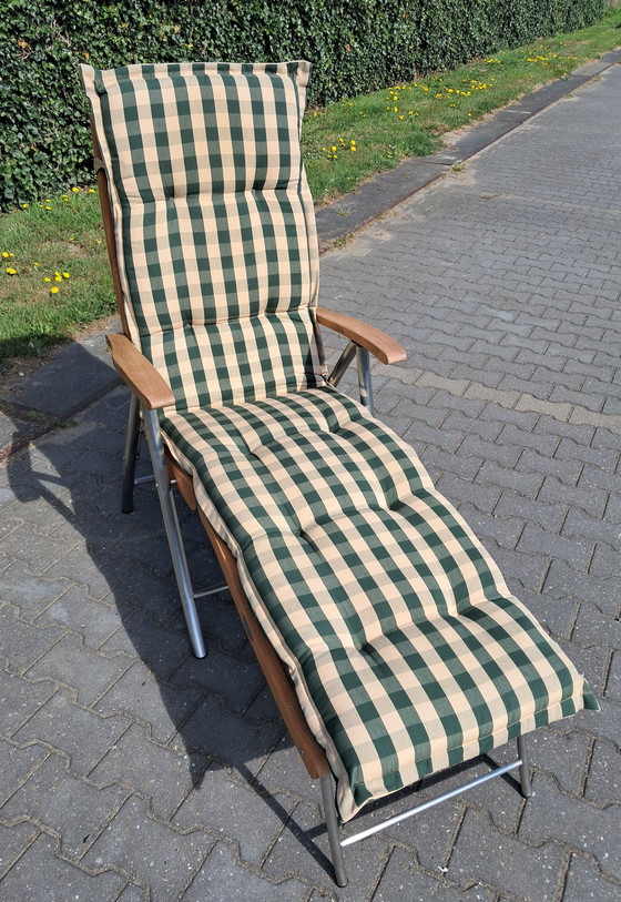 Image 1 of Stylist-Line Deckchair/Lounging Chair with Detachable Footrest and Cushion