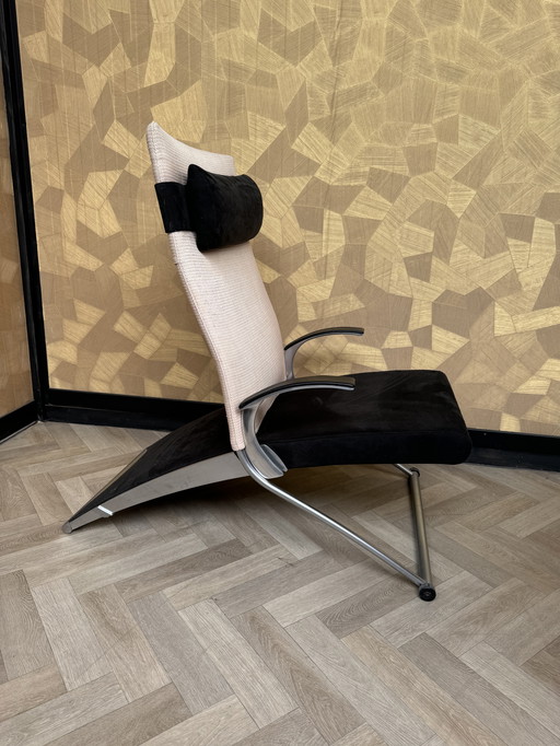 Chaise Lounge / Recliner Chair From Interprofil, Designer Joachim Nees, Model X Chair.   