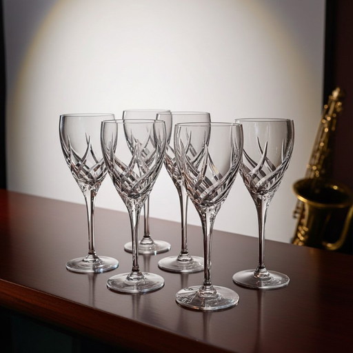 Bicchieri da vino rosso in cristallo Da Vinci Pistoia - set da 6 pezzi - realizzati in Italia.