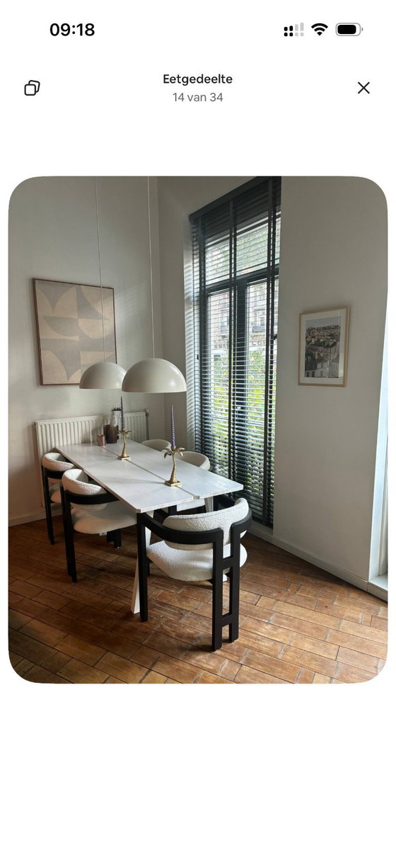 Image 1 of 6 sillas de comedor de lujo Bergamo | Bouclé | Juego de 6 | 700 €
