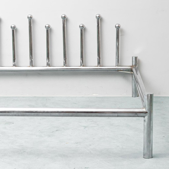 Lit 2 places vintage style Frigerio en acier chromé, années 70 Modernariato – Lits 2 places, Metal (photo 8 of 8)
