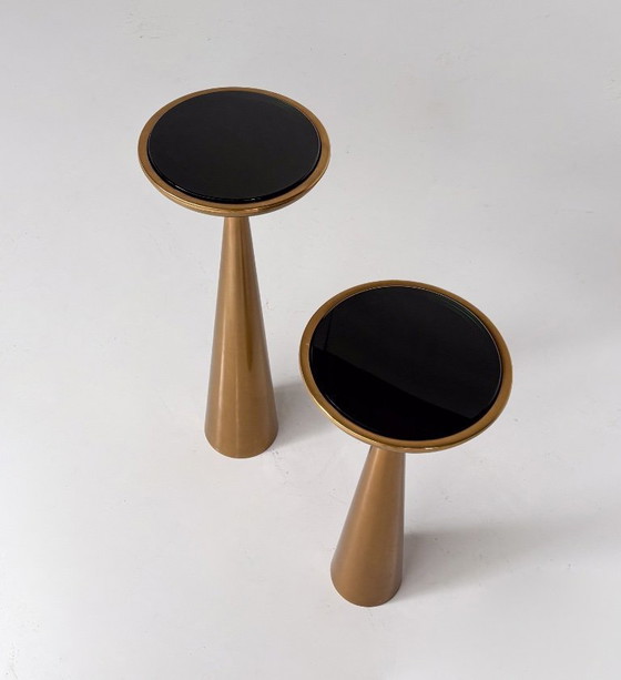 Image 1 of Een paar staande asbakken/tafels nr. 1776 van Max Ingrand voor Fontana Arte, jaren 1960