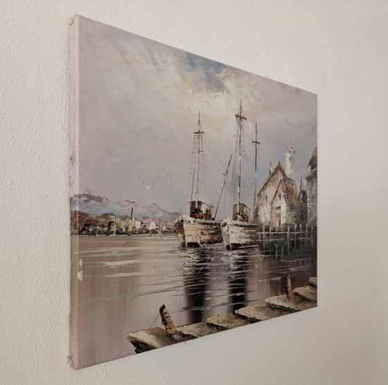 Image 1 of Hafengemälde 50 x 60 cm