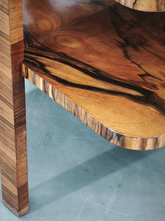 Tavolino da caffè Art Déco in noce a due livelli, anni '30, Cecoslovacchia – Tavolini da caffè, Wood (photo 5 of 12)