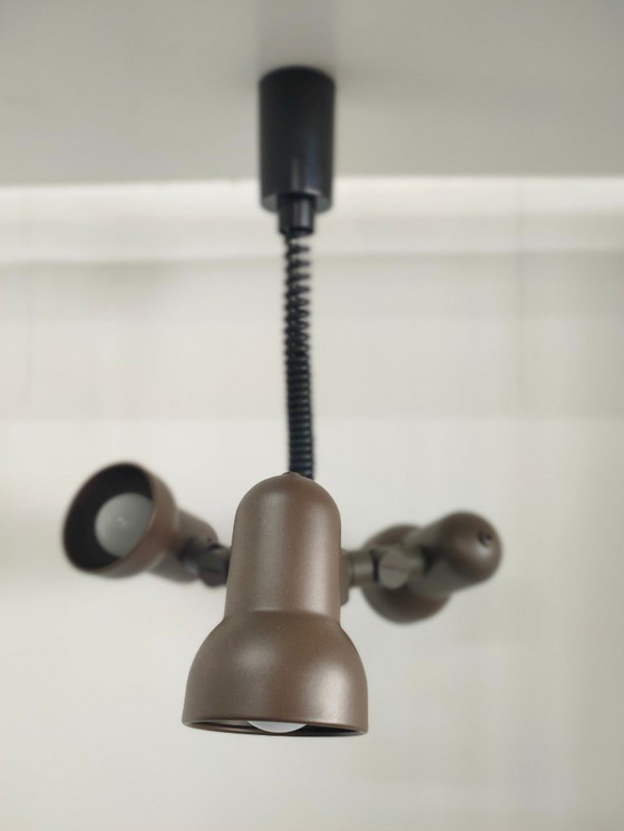 Image 1 of Vintage original Hüstadt Leuchten 3 spots ceiling lamp (height adjustable)