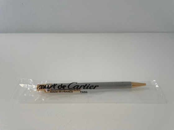 Image 1 of Bolígrafo Cartier Must Santos – Sin usar, platino, completo