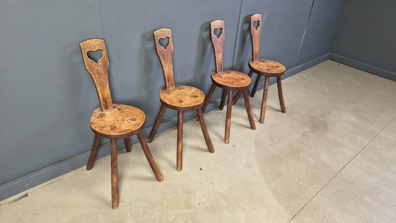 Image 1 of Vintage brutalist heart shaped chairs, 1960s